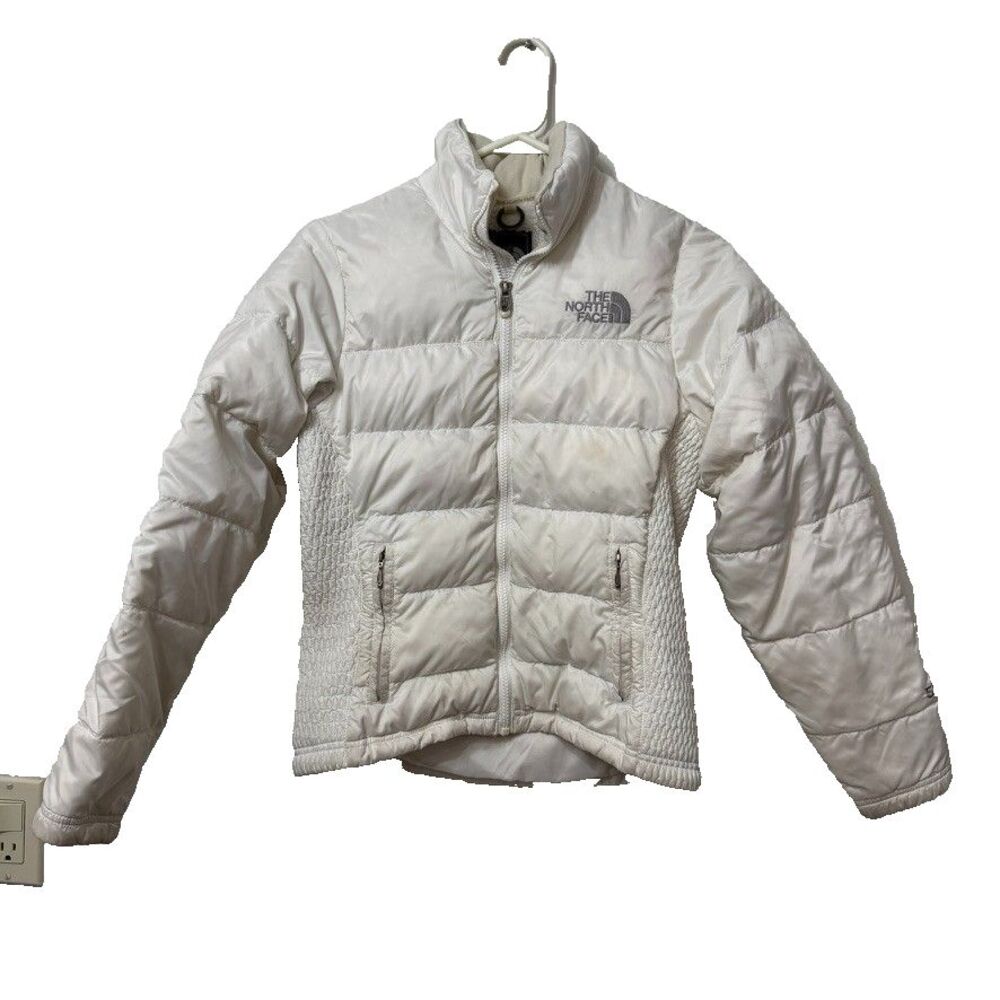 The North Face Aconcagua Women's Vintage 550 Down White Puffer Jacket Coat XS